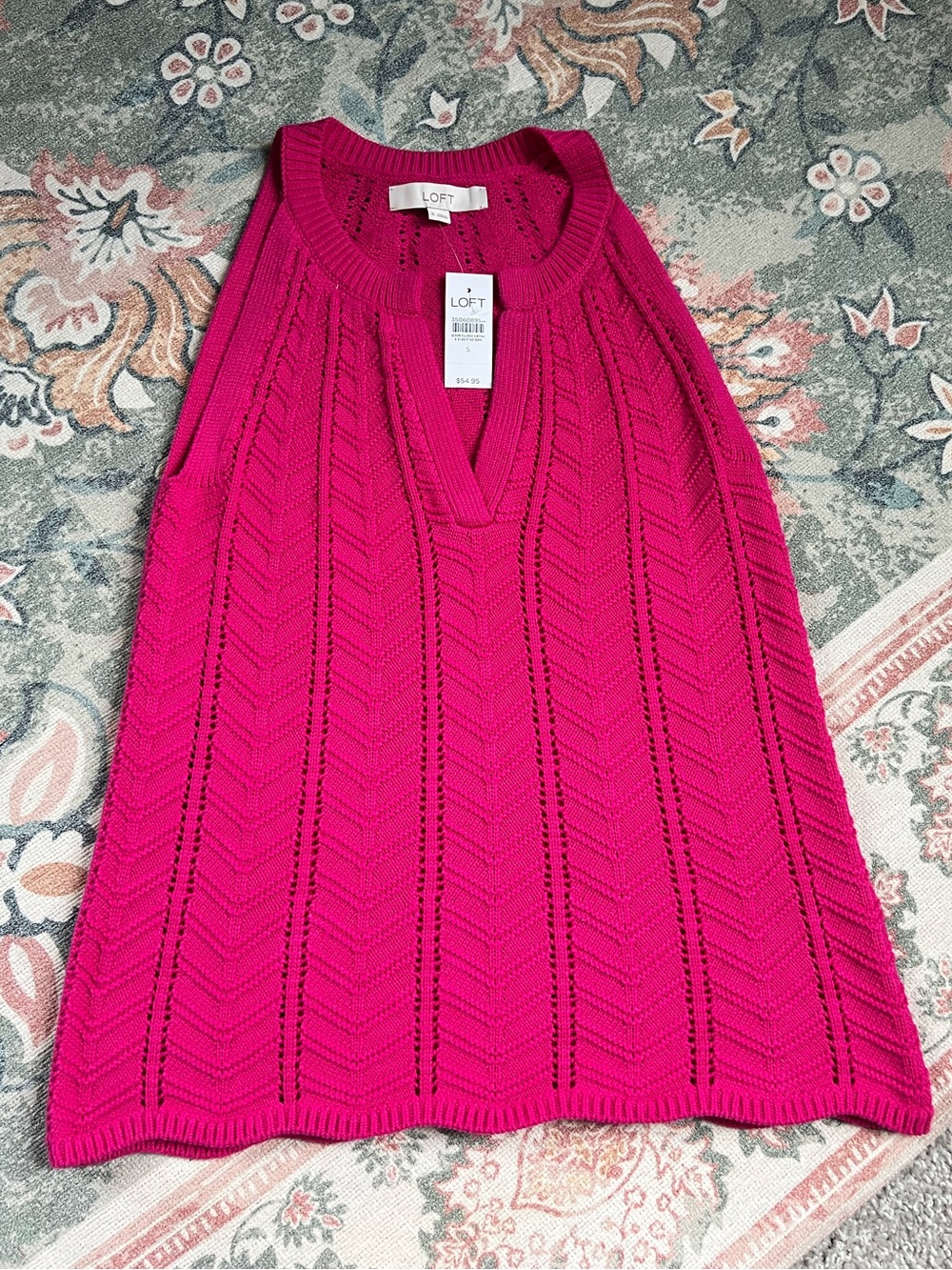 LOFT Hot Pink Sweater Tank